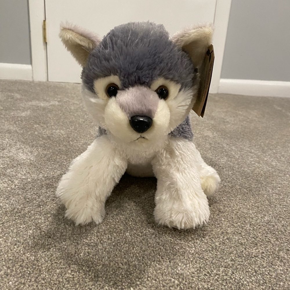 Aurora Destination Nation Plush Grey and White Husky, 12inch